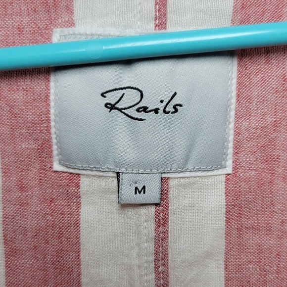 Rails Seville Striped Tie-Front Cropped Button-Down Size Medium - Picture 12 of 12